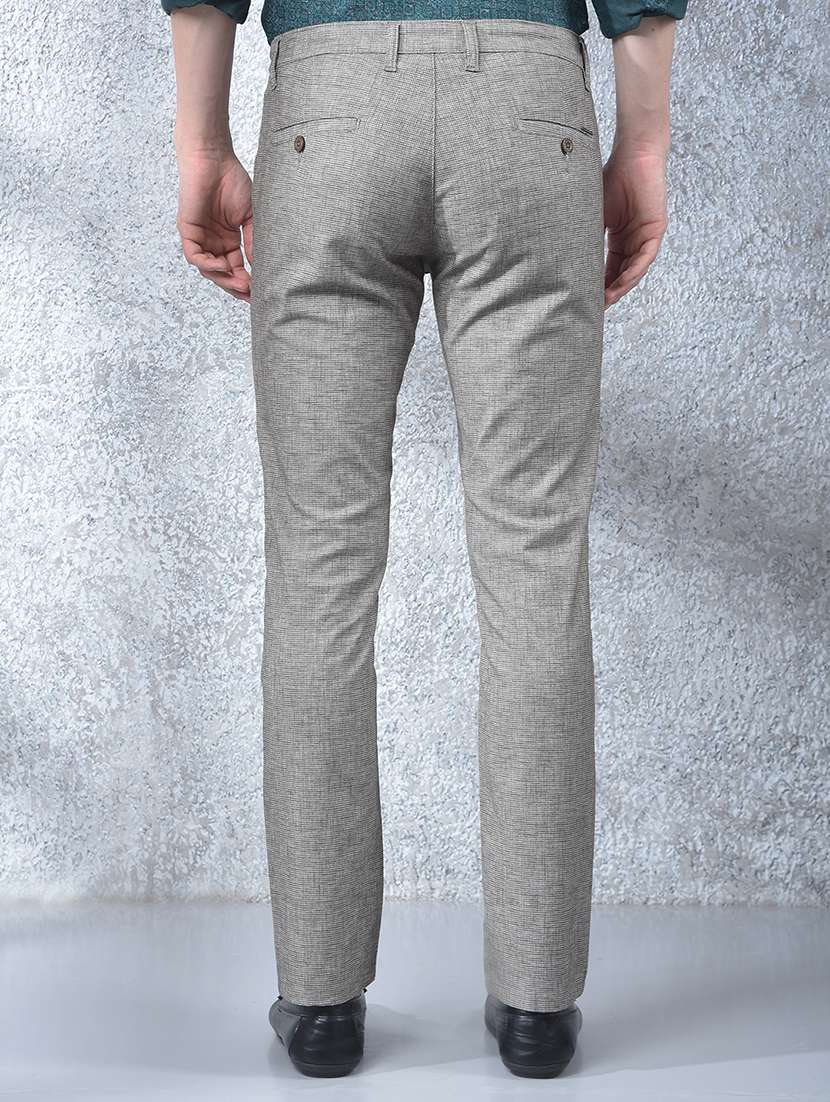men solid mid rise flat front chinos - 22088163 - Standard Image - 3