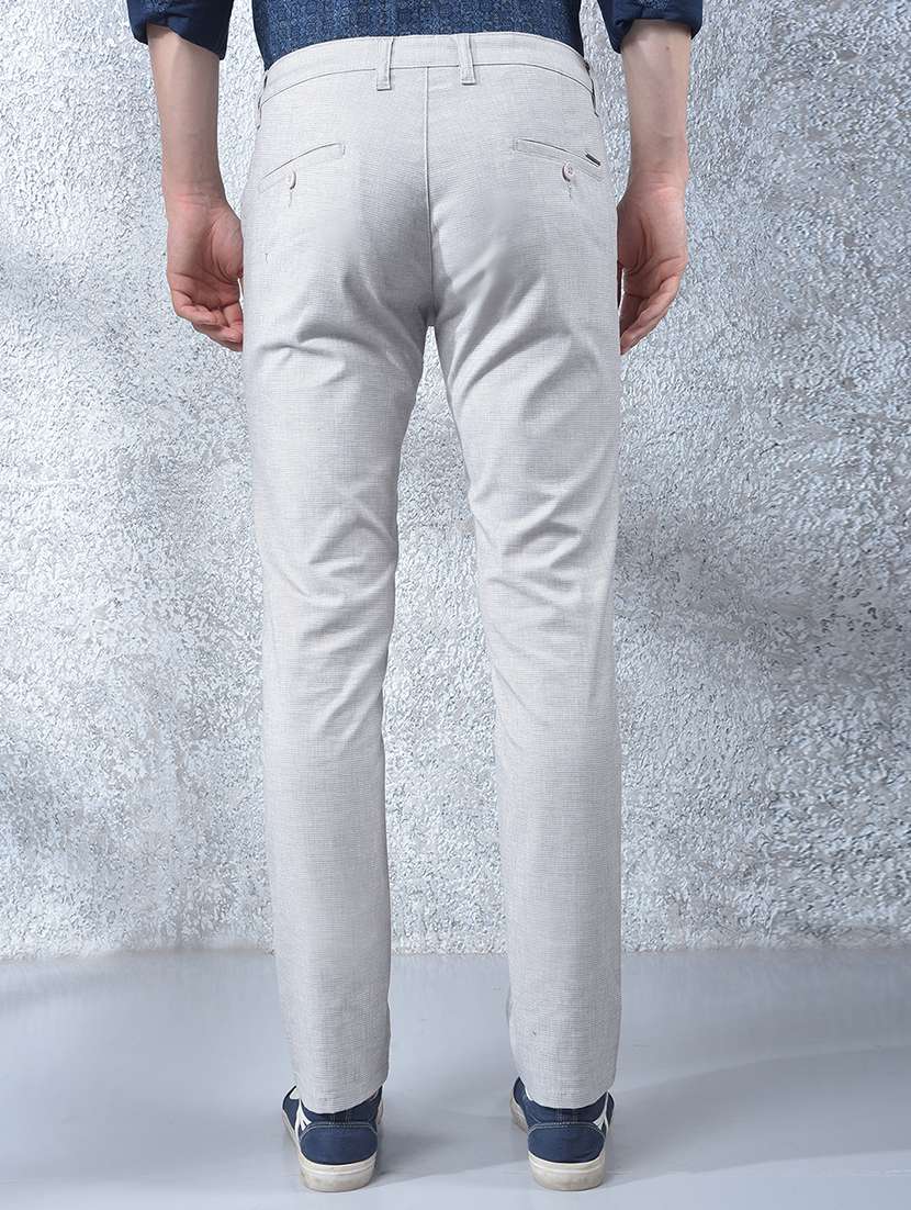 men solid mid rise flat front chinos - 22088165 - Standard Image - 3
