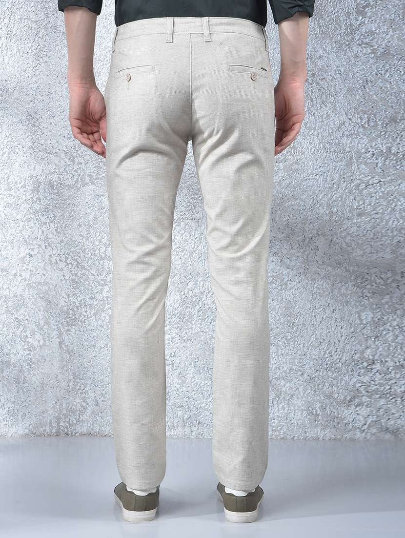 men solid mid rise flat front chinos - 22088167 -  Standard Image - 3