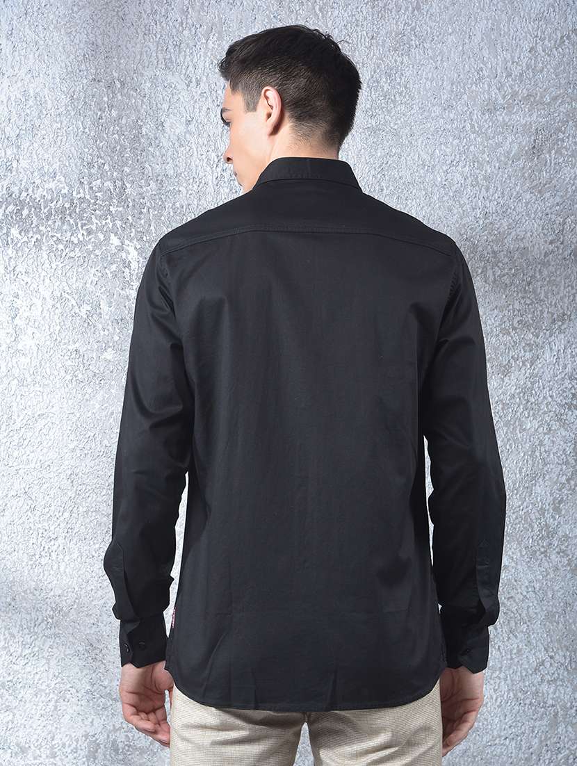 men solid long sleeve regular fit casual shirt - 22088173 - Standard Image - 3