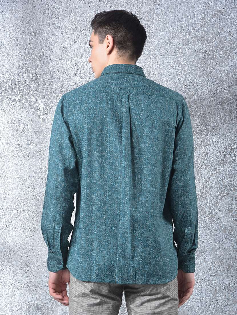 men printed long sleeve regular fit casual shirt - 22088178 -  Standard Image - 3