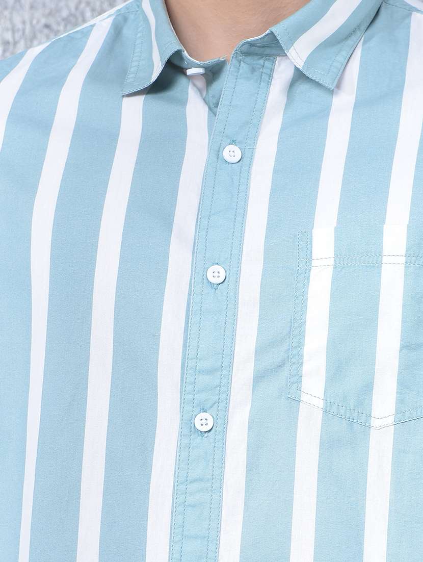 men striped long sleeve regular fit casual shirt - 22088182 - Standard Image - 5