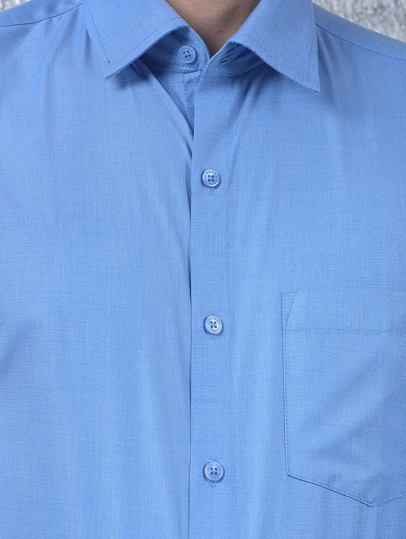 men solid long sleeve slim fit formal shirt - 22088185 - Standard Image - 5