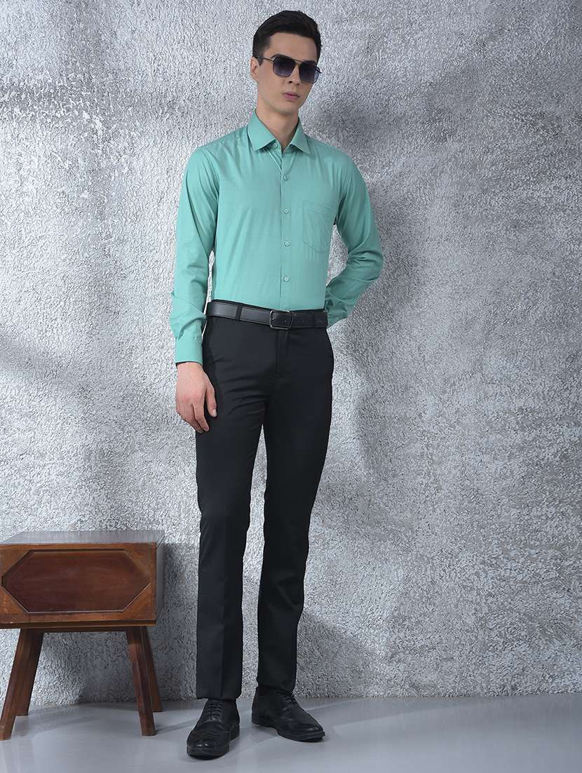 men solid long sleeve slim fit formal shirt - 22088186 -  Standard Image - 5