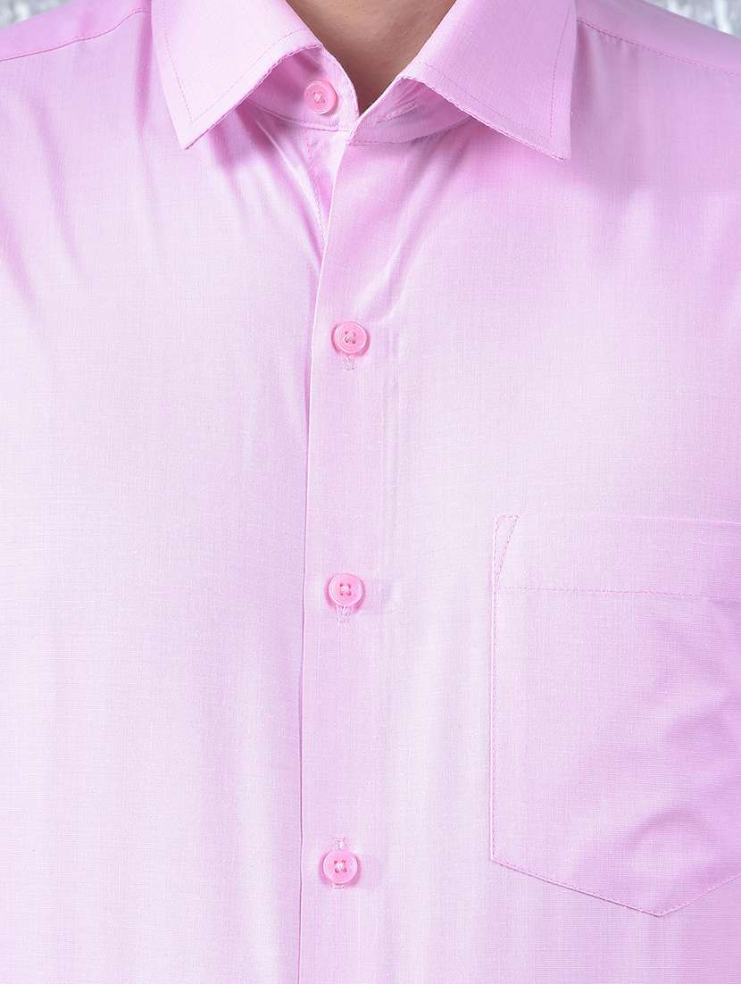 men solid long sleeve slim fit formal shirt - 22088188 - Standard Image - 5
