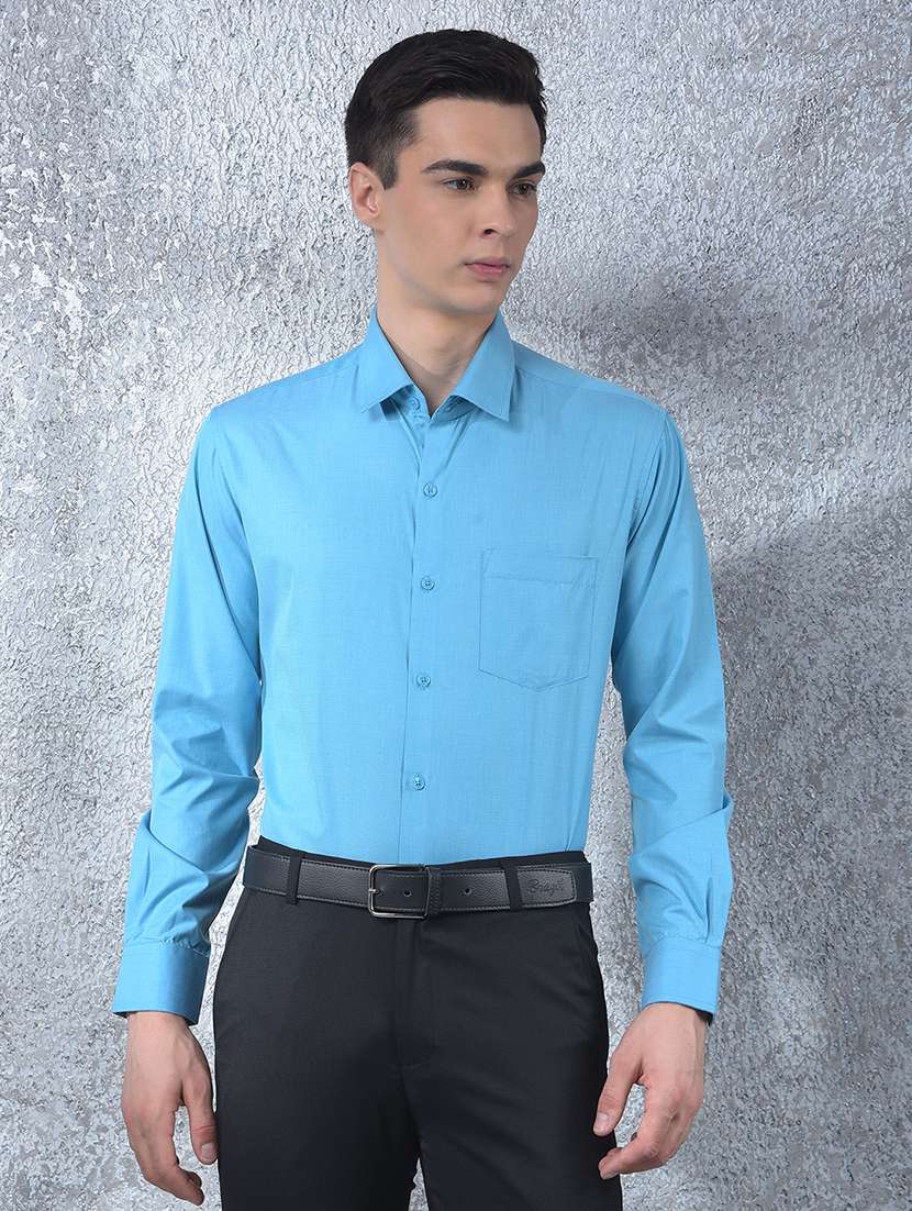 men solid long sleeve slim fit formal shirt - 22088189 - Standard Image - 3