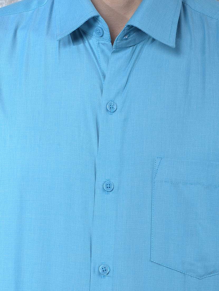 men solid long sleeve slim fit formal shirt - 22088189 - Standard Image - 5