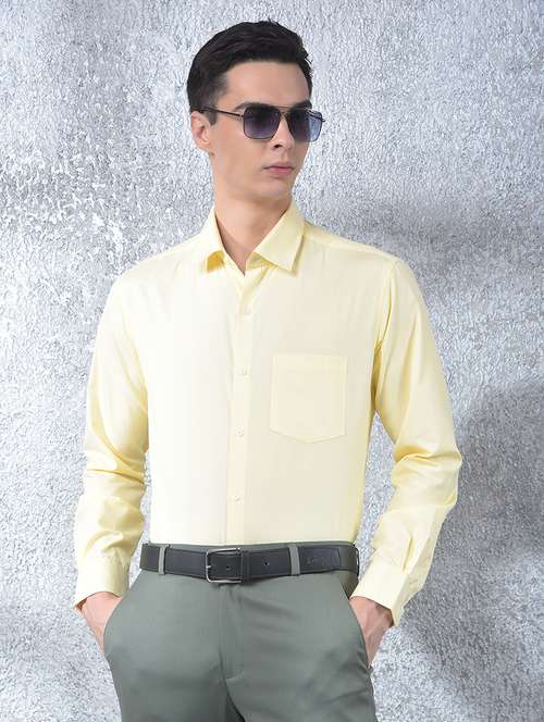 men solid long sleeve slim fit formal shirt - 22088190 -  Standard Image - 0