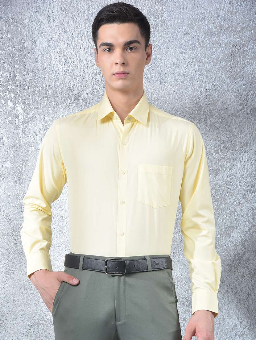 men solid long sleeve slim fit formal shirt - 22088190 - Standard Image - 3