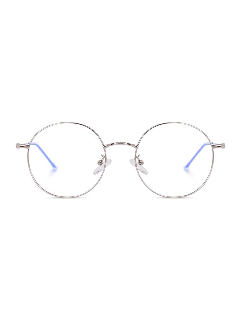 round spectacle frame with blue light protection
