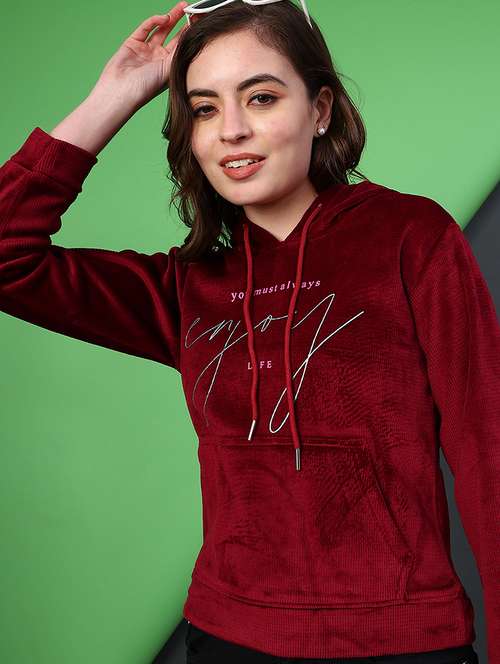 women printed long sleeve hooded sweatshirt - 22088274 -  Standard Image - 0