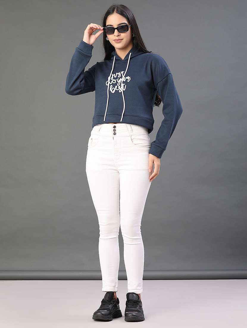 women printed long sleeve hooded sweatshirt - 22088278 -  Standard Image - 5