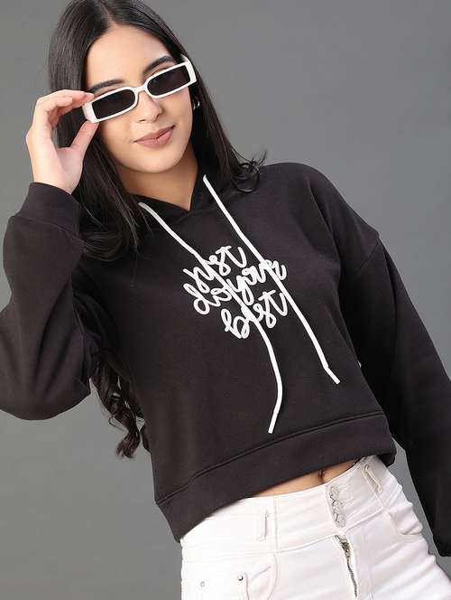 women printed long sleeve hooded sweatshirt - 22088281 -  Standard Image - 0