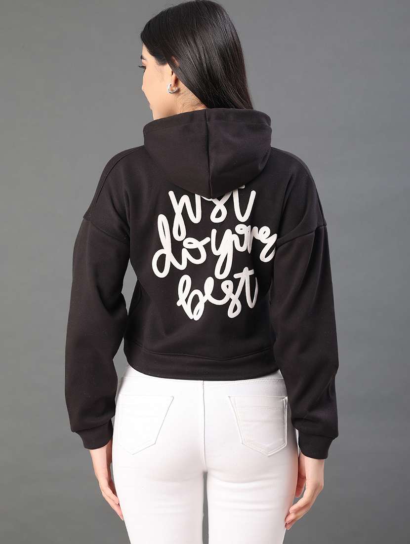 women printed long sleeve hooded sweatshirt - 22088281 -  Standard Image - 3