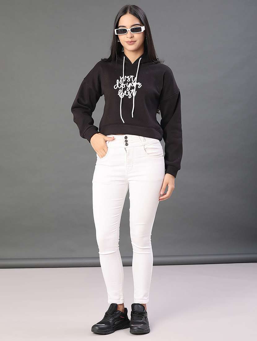 women printed long sleeve hooded sweatshirt - 22088281 -  Standard Image - 5