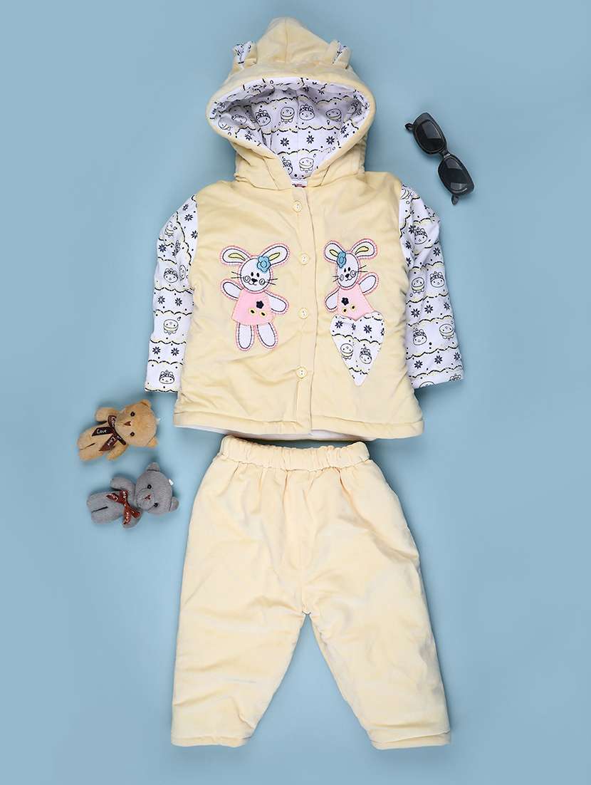 kids printed long sleeve winterwear full length set