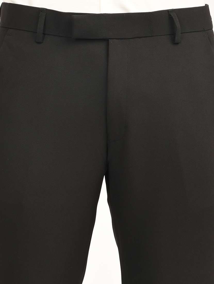 men solid mid rise slim fit formal trouser - 22088447 - Standard Image - 5