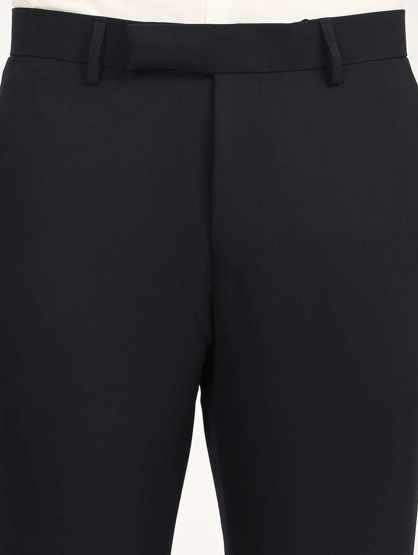 men solid mid rise slim fit formal trouser - 22088454 - Standard Image - 5