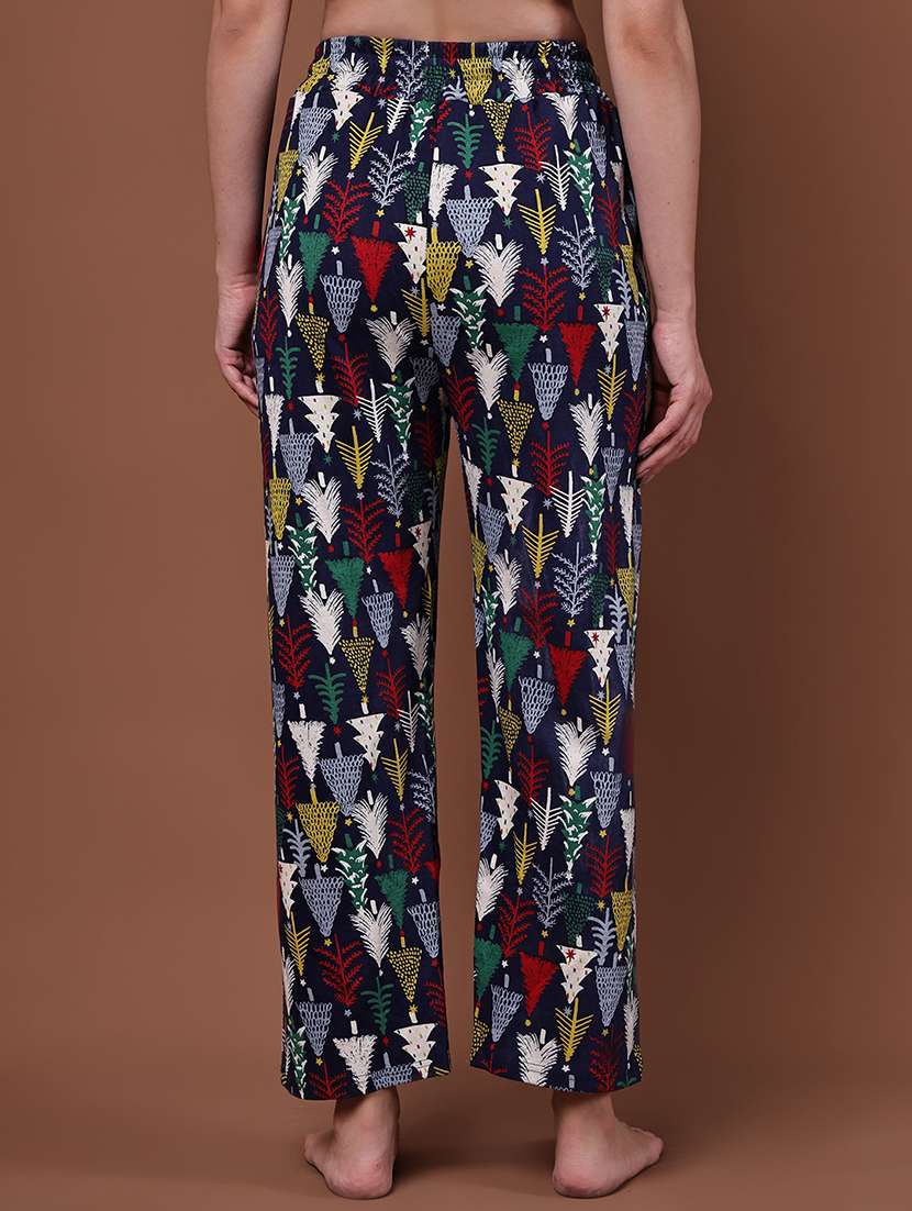 women printed mid rise lounge wear pajama - 22088459 -  Standard Image - 3