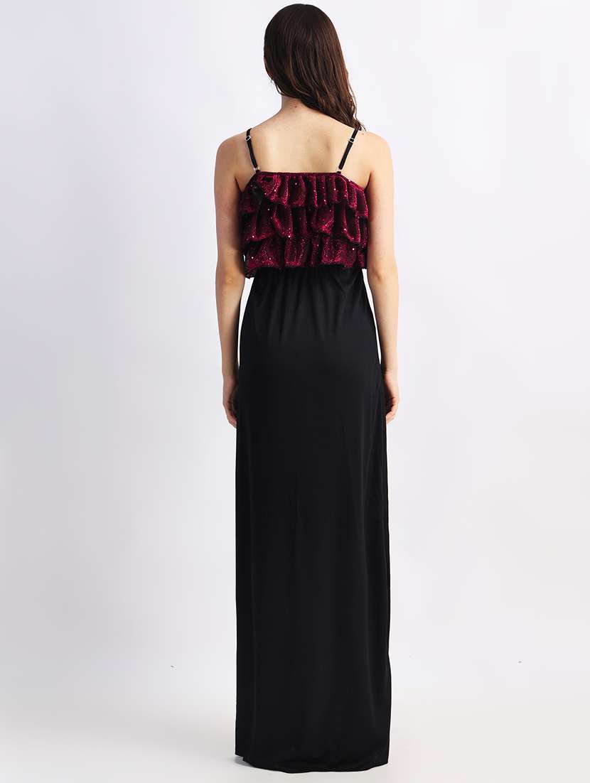 women self designed shoulder strap a-line dress - 22088473 - Standard Image - 5