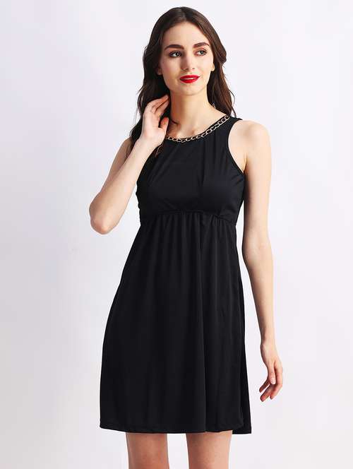 women solid sleeveless a-line dress - 22088480 - Standard Image - 0