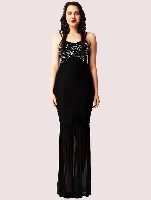 women self designed shoulder strap a-line dress - 22088481 -  Standard Image - 0