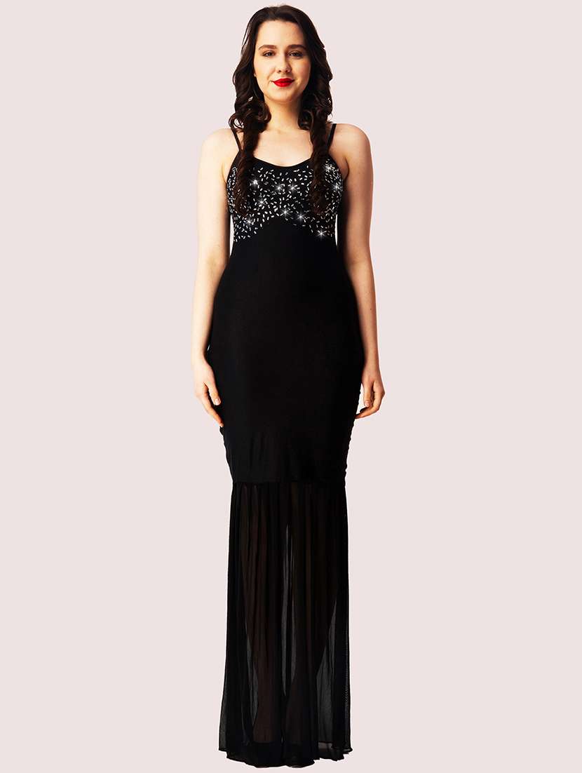 women self designed shoulder strap a-line dress