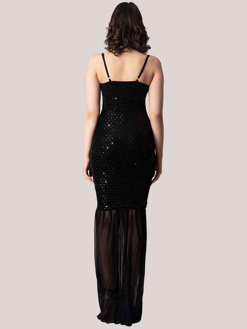 women self designed shoulder strap a-line dress - 22088482 - Standard Image - 3