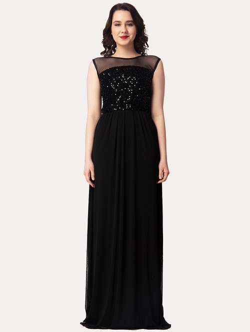 women emebllished round neck sleeveless a-line dress - 22088488 -  Standard Image - 0