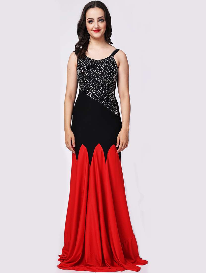 women emebllished round neck sleeveless a-line dress - 22088491 - Zoom Image - 0