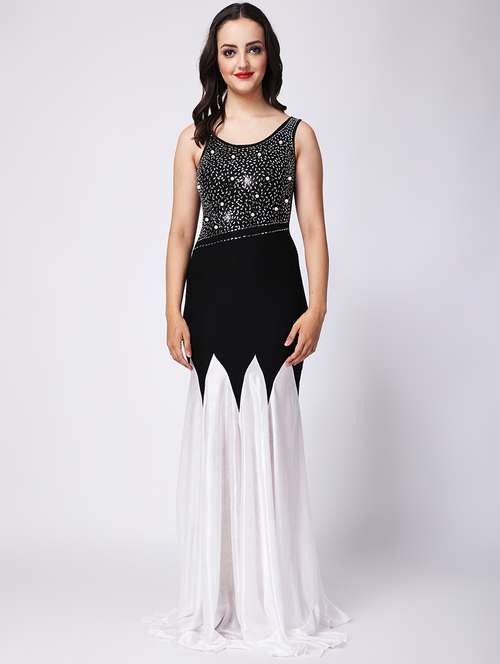 women embellished round neck sleeveless dress - 22088495 - Standard Image - 0