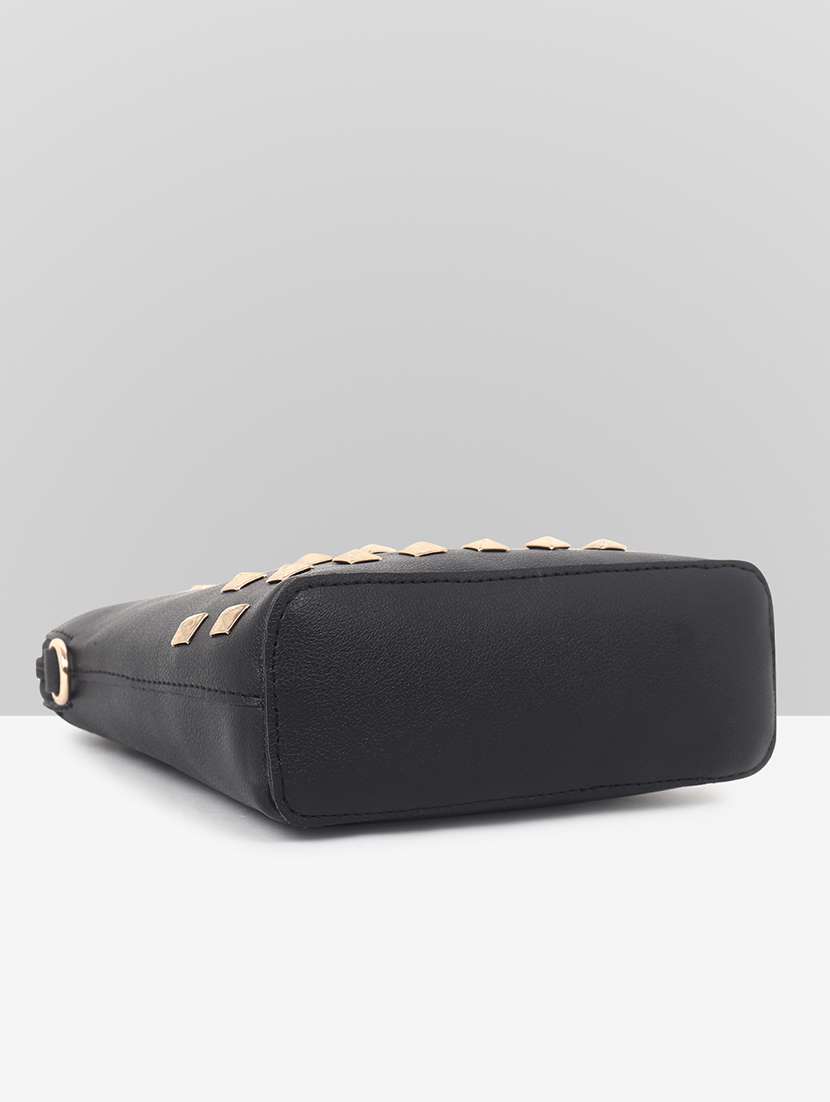 women black leatherette sling bag - 22088507 -  Standard Image - 5