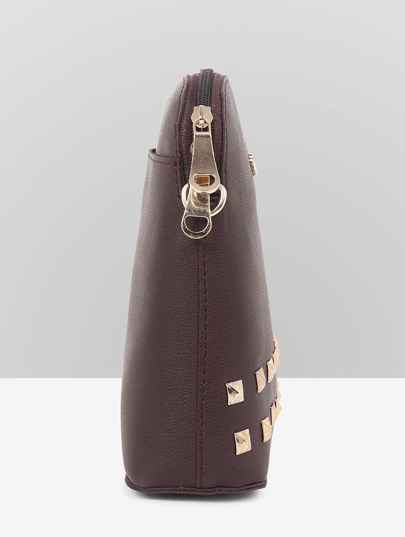 women brown leatherette sling bag - 22088508 - Standard Image - 3