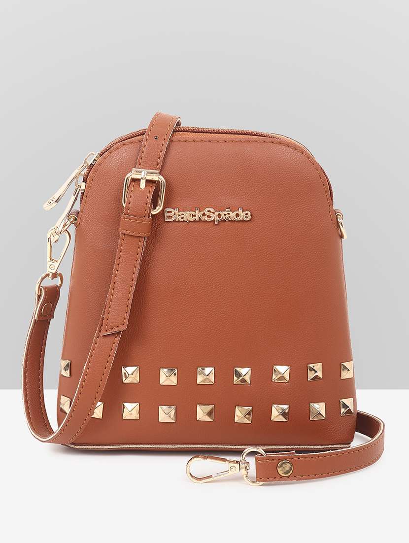 women solid leatherette sling bag - 22088510 - Zoom Image - 0