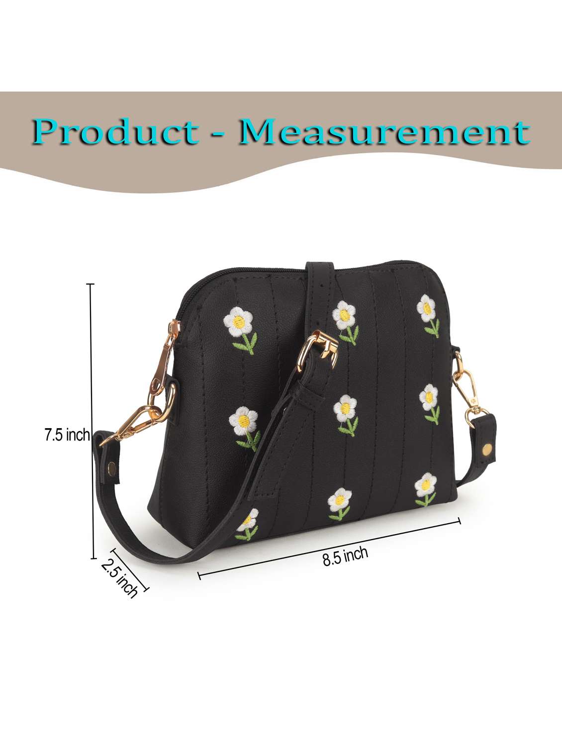 women embroidered leatherette sling bag - 22088525 -  Standard Image - 3