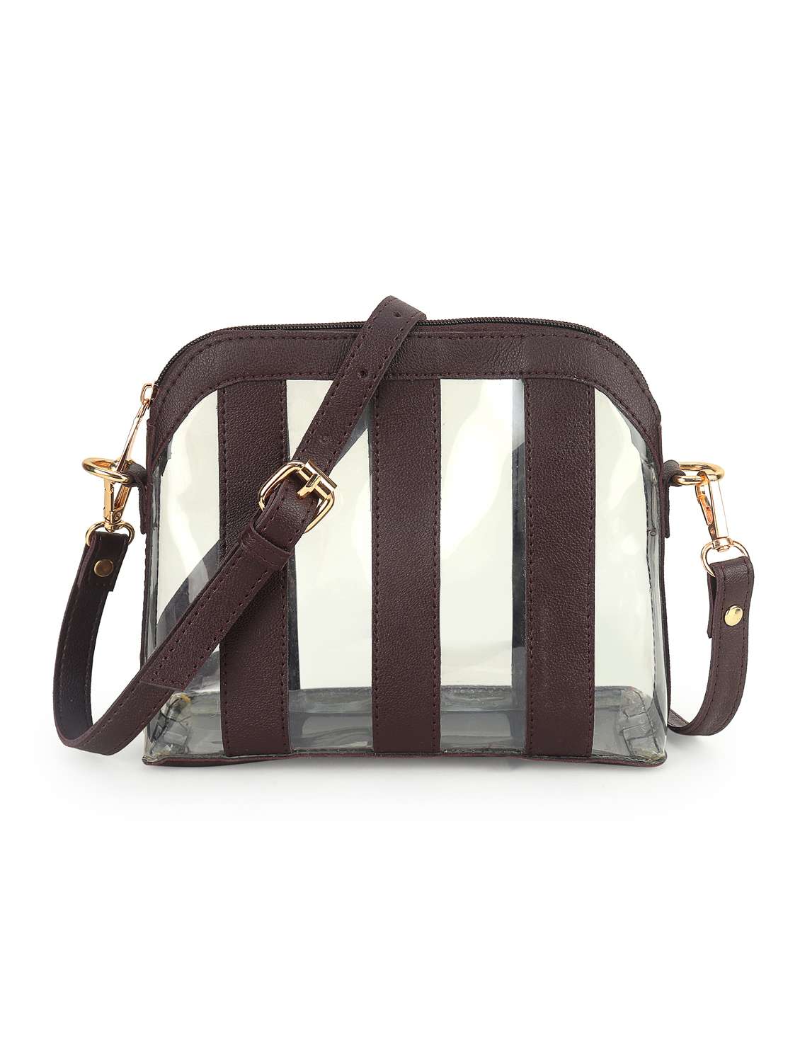 women striped leatherette sling bag - 22088533 -  Zoom Image - 0