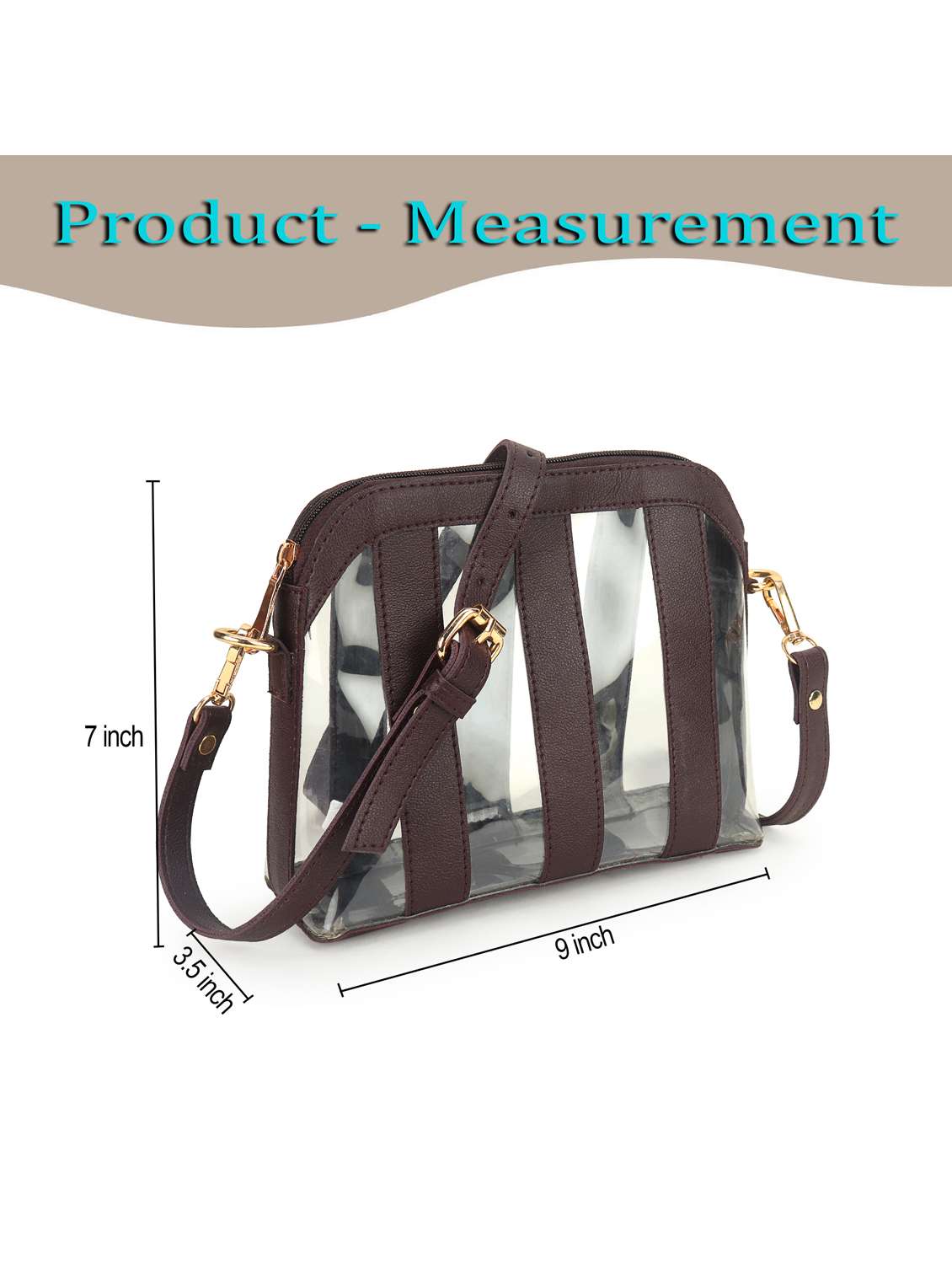 women striped leatherette sling bag - 22088533 - Standard Image - 5