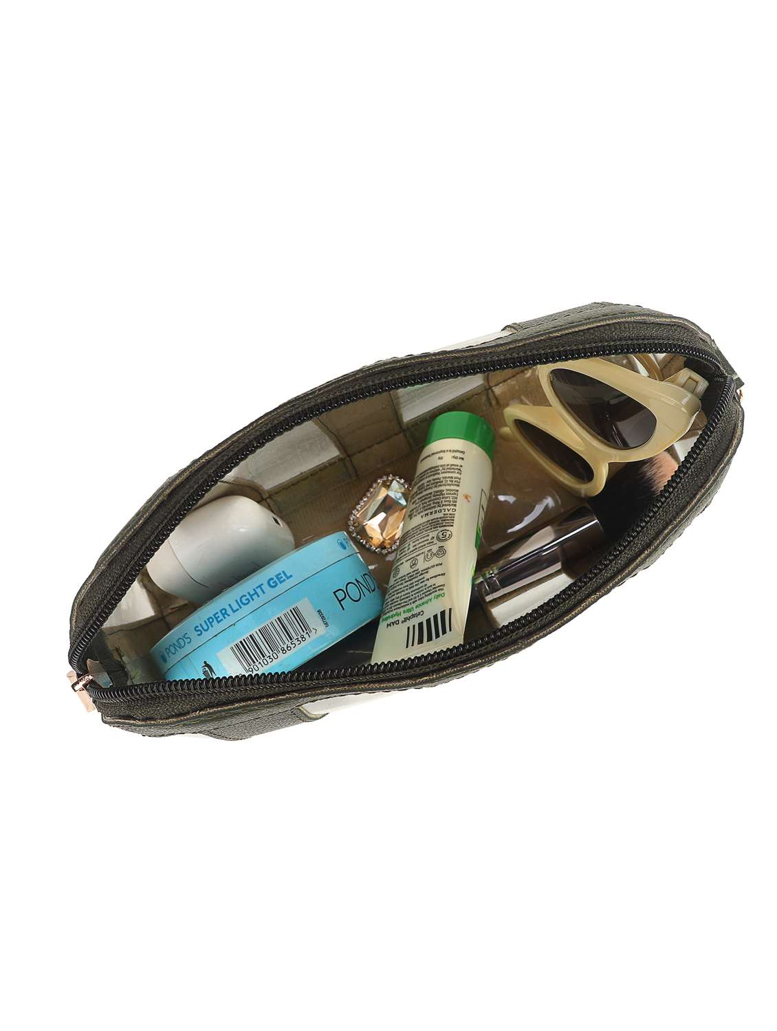 women striped leatherette sling bag - 22088535 - Standard Image - 3