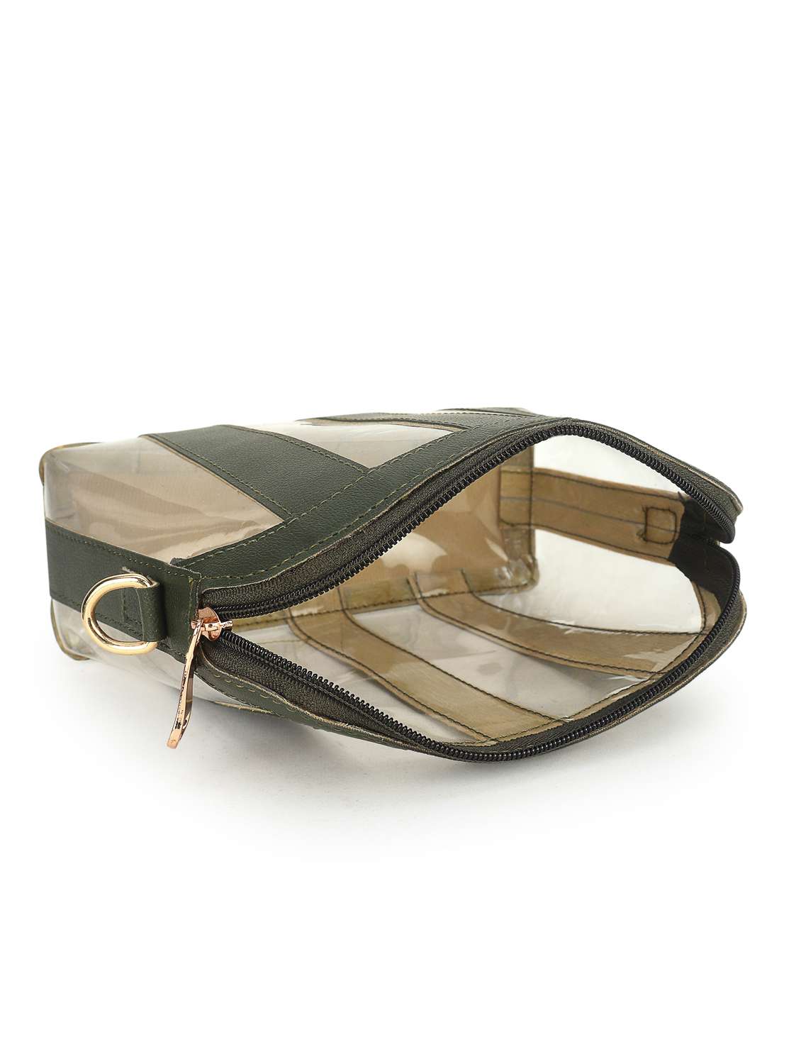 women striped leatherette sling bag - 22088535 - Standard Image - 5