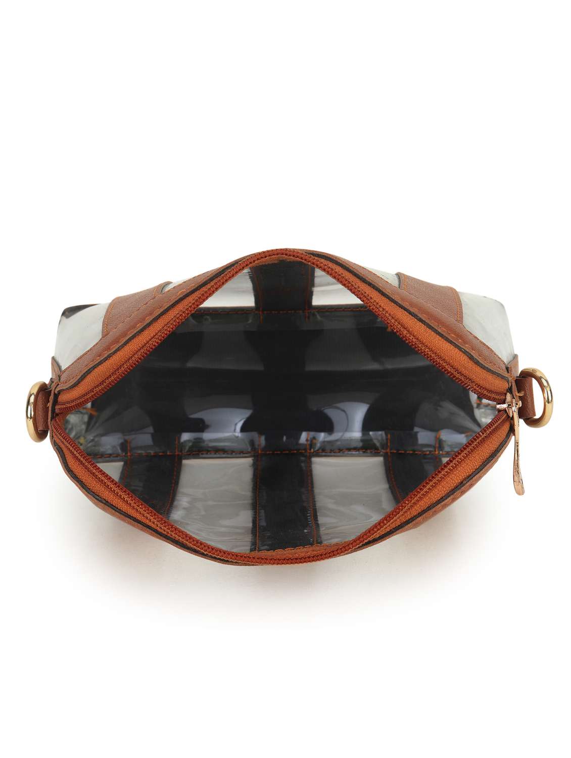 women striped leatherette sling bag - 22088536 - Standard Image - 3