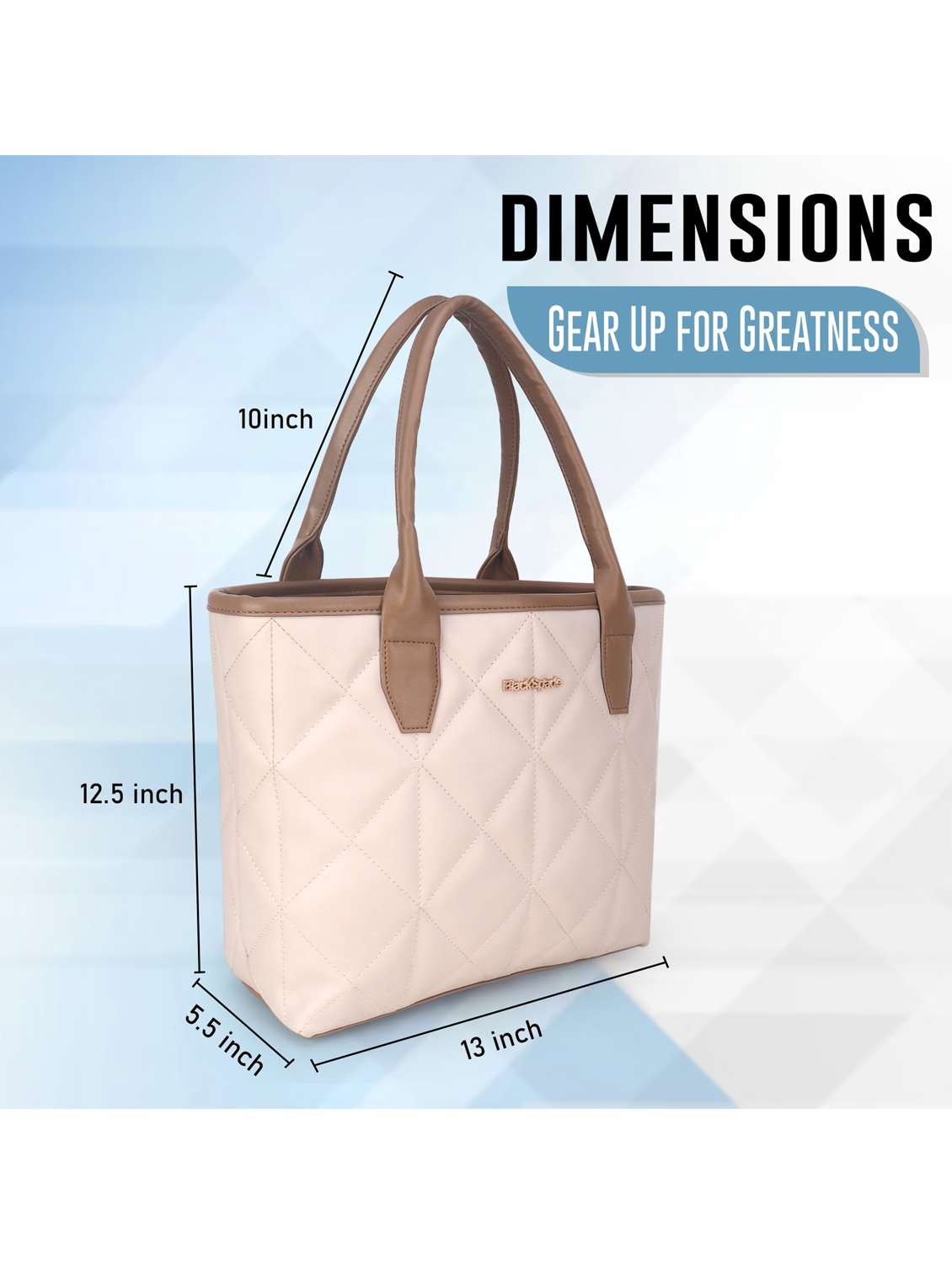 women cream textured double handle handbag - 22088537 - Standard Image - 3