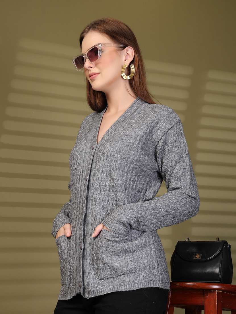 women self designed long sleeve cardigan - 22088542 -  Zoom Image - 0