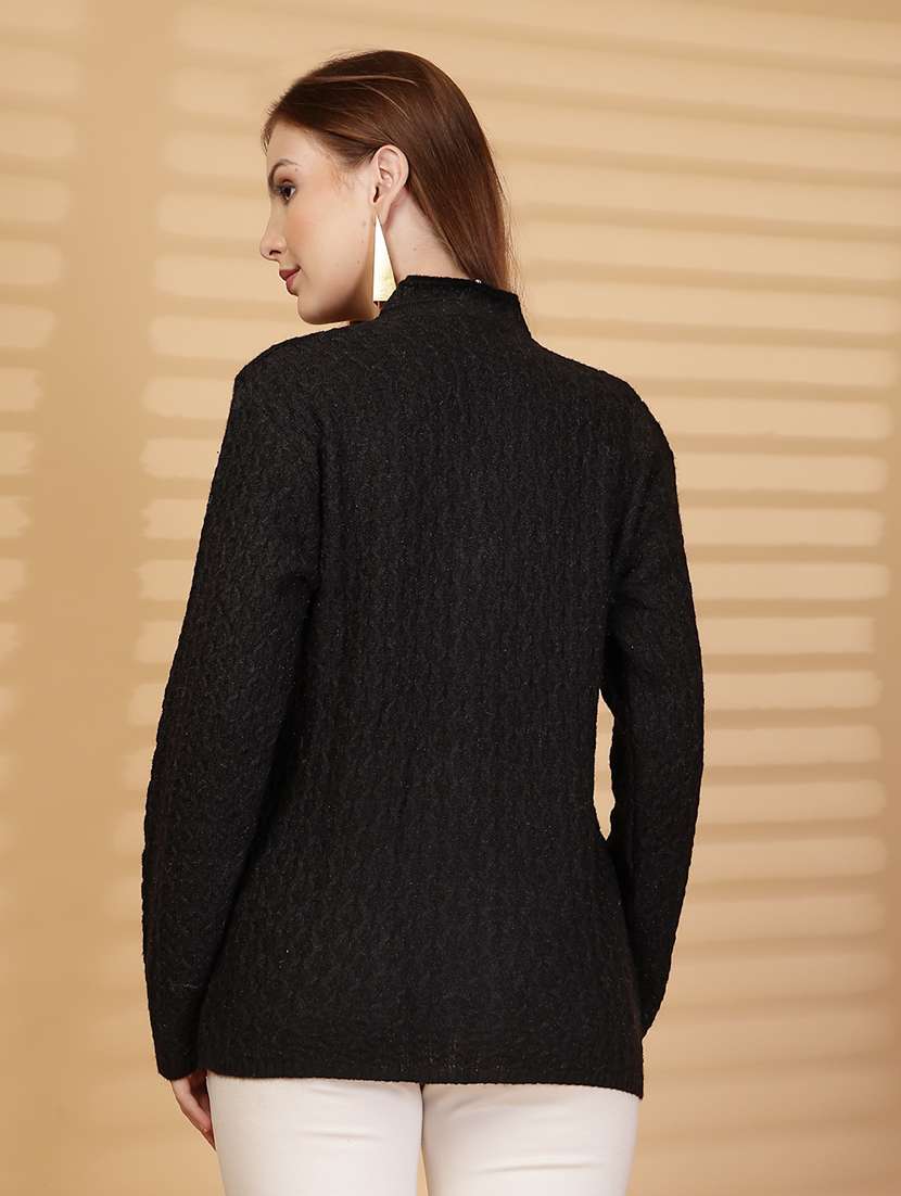women self designed long sleeve cardigan - 22088543 -  Standard Image - 3