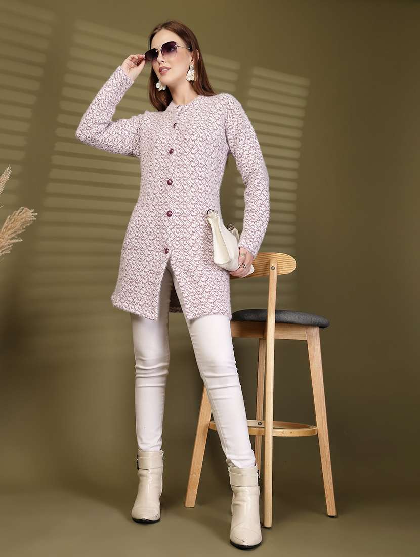 women self designed long sleeve cardigan - 22088547 - Standard Image - 5