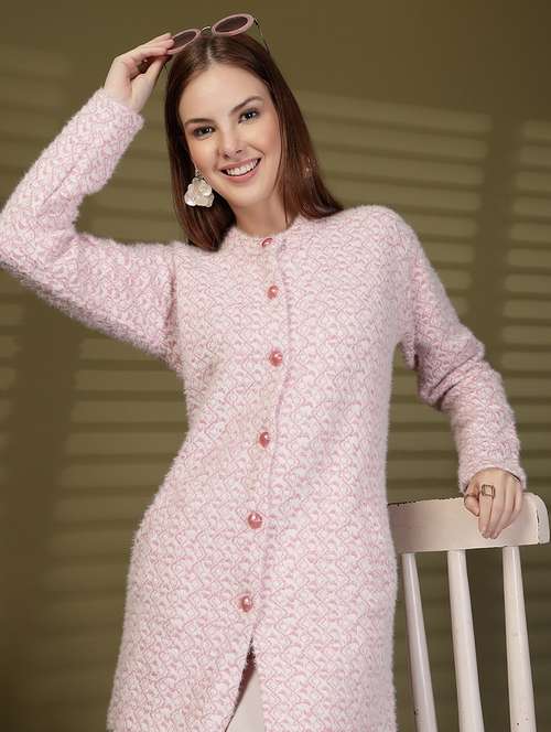 women self designed long sleeve cardigan - 22088549 - Standard Image - 0
