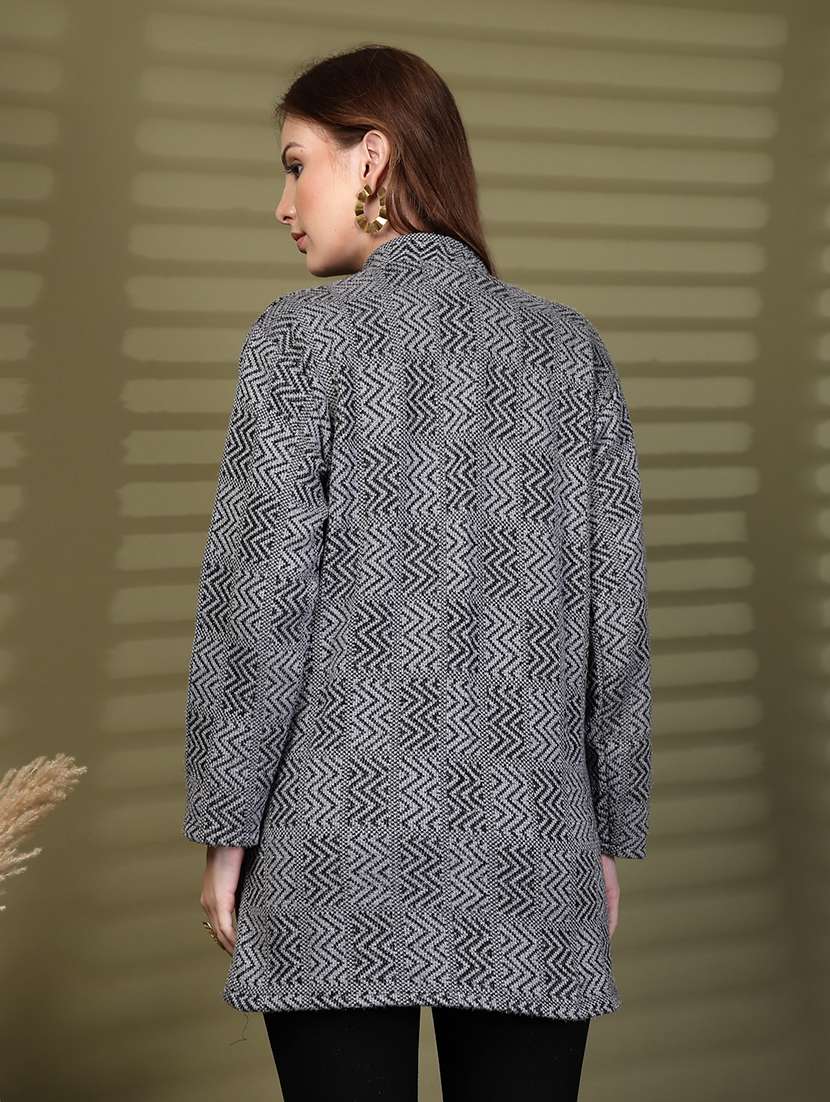 women self designed long sleeve cardigan - 22088551 - Standard Image - 5