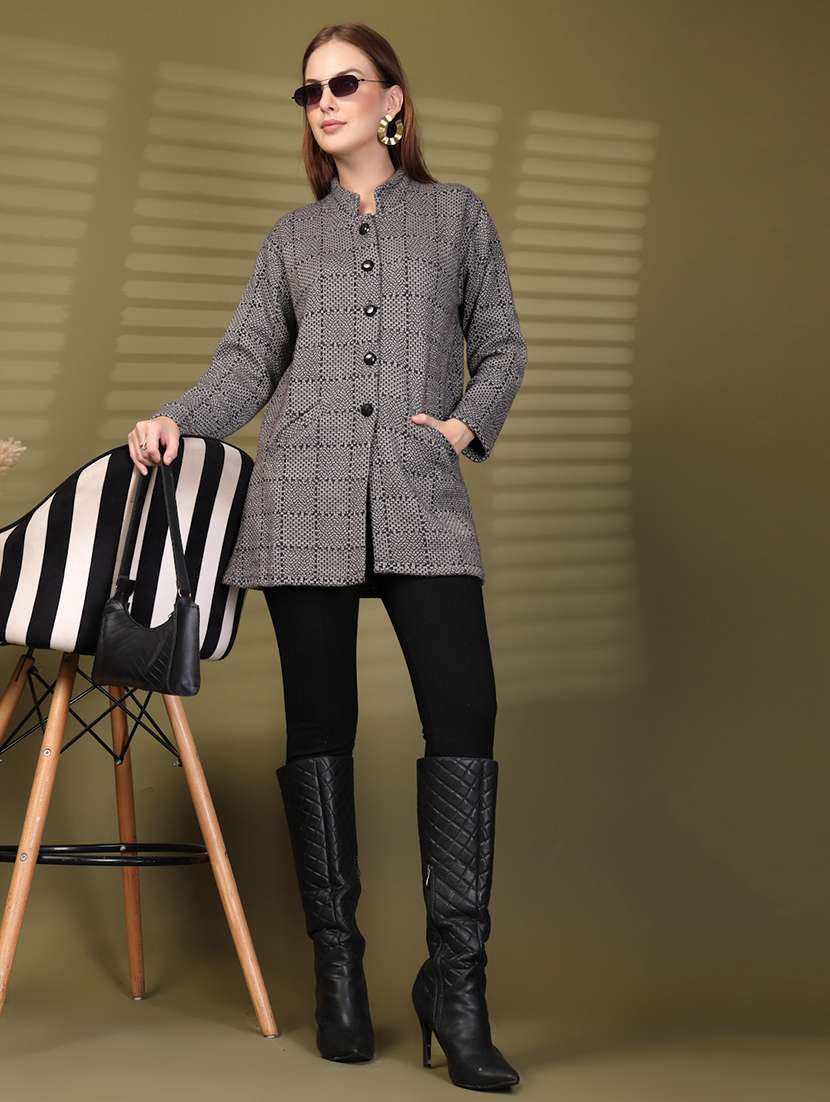 women self designed long sleeve cardigan - 22088554 -  Standard Image - 5