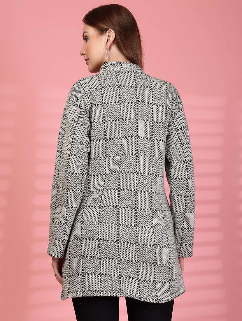 women self designed long sleeve cardigan - 22088555 - Standard Image - 3