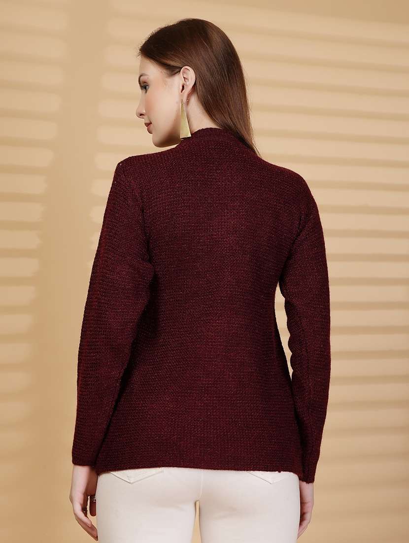 women self designed long sleeve cardigan - 22088560 -  Standard Image - 3