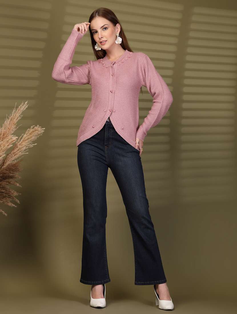 women self designed long sleeve cardigan - 22088563 - Standard Image - 5